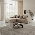Colțar extensibil dumonde cu ladă de depozitare Verona Beige 290x185 cm