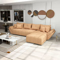 Colțar extensibil dumonde cu ladă de depozitare Berlin XL Enjoy Mango 350x185 cm II