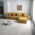 Colțar extensibil dumonde cu ladă de depozitare Berlin XL Zoom Mustar 350x185 cm II