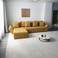 Colțar extensibil dumonde cu ladă de depozitare Berlin XL Zoom Mustar 350x185 cm