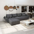 Colțar extensibil dumonde cu ladă de depozitare Berlin XL Enjoy Graphite 350x185 cm