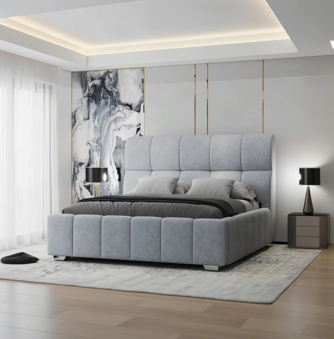 Pat Elaris 140x200 cm, Plush velvet KK5J086 grey 8# – imagine 10