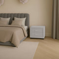 Noptiera dumonde tapitata plush alb Velvet