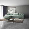 Colțar extensibil dumonde cu ladă de depozitare Gloria Ambience Mint 320x183 cm