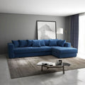 Colțar extensibil dumonde cu ladă de depozitare Gloria Zoom Blue 320x183 cm