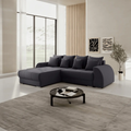 Colțar extensibil dumonde cu ladă de depozitare Verona Enjoy Grafit 290x185 cm