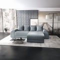 Colțar extensibil dumonde cu ladă de depozitare Verona Zoom Gri II 290x185 cm