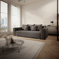 Canapea extensibilă dumonde cu ladă de depozitare Marbela Kaki 245x100 cm