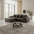 Colțar extensibil dumonde cu ladă de depozitare Verona Enjoy Kaki 290x185 cm