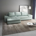 Colțar extensibil dumonde cu ladă de depozitare Leonardo Enjoy Mint 260x185 cm