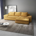 Colțar extensibil dumonde cu ladă de depozitare Leonardo Zoom Mustar 260x185 cm II