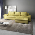 Colțar extensibil dumonde cu ladă de depozitare Leonardo Enjoy Verde 260x185 cm II