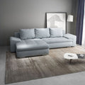 Colțar extensibil dumonde cu ladă de depozitare Leonardo Zoom Grey 260x185 cm