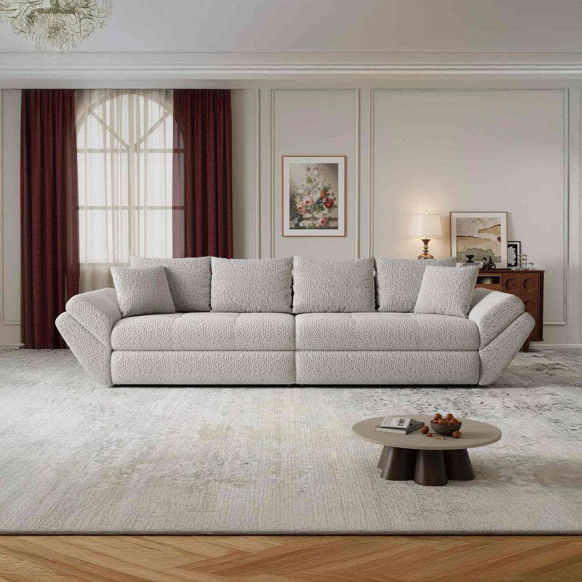 Canapea extensibilă dumonde cu ladă de depozitare Loana Jaguar Gri 300x100 cm