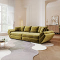 Canapea extensibilă dumonde cu ladă de depozitare Loana Monolith Verde olive 300x100 cm