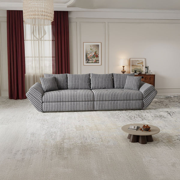 Canapea extensibilă dumonde cu ladă de depozitare Loana Tilia Gri 300x100 cm