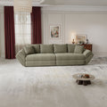 Canapea extensibilă dumonde cu ladă de depozitare Loana Tilia Verde olive 300x100 cm
