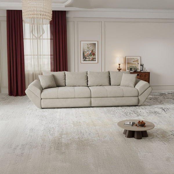 Canapea extensibilă dumonde cu ladă de depozitare Loana Vibe Bej 300x100 cm