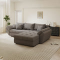 Colțar extensibil dumonde cu ladă de depozitare Loana Monte Gri II 270x185 cm