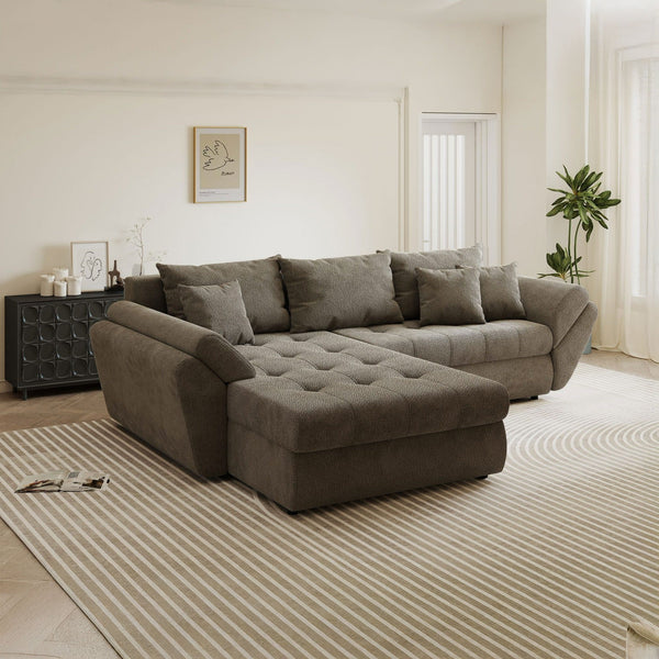 Colțar extensibil dumonde cu ladă de depozitare Loana Vibe 270x185 cm