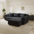 Colțar extensibil dumonde cu ladă de depozitare Loana Vibe Gri antracit II 270x185 cm