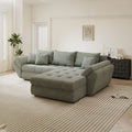 Colțar extensibil dumonde cu ladă de depozitare Loana Vibe Mint II 270x185 cm