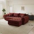 Colțar extensibil dumonde cu ladă de depozitare Loana Vibe Rosu II 270x185 cm