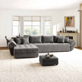 Colțar extensibil dumonde cu ladă de depozitare Loana XL Arena Gri Grafit 335x185 cm