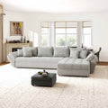 Colțar extensibil dumonde cu ladă de depozitare Loana XL Arena Gri II 335x185 cm