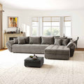Colțar extensibil dumonde cu ladă de depozitare Loana XL Arena Taupe II 335x185 cm