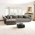 Colțar extensibil dumonde cu ladă de depozitare Loana XL Arena Taupe 335x185 cm