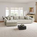 Colțar extensibil dumonde cu ladă de depozitare Loana XL Cremona Bej 04 335x185 cm