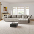 Colțar extensibil dumonde cu ladă de depozitare Loana XL Cremona Bej 14 II 335x185 cm
