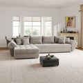 Colțar extensibil dumonde cu ladă de depozitare Loana XL Cremona Bej 14 335x185 cm