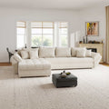 Colțar extensibil dumonde cu ladă de depozitare Loana XL Cremona Gri Deschis 335x185 cm