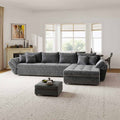Colțar extensibil dumonde cu ladă de depozitare Loana XL Cremona Gri II 335x185 cm
