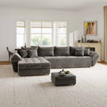 Colțar extensibil dumonde cu ladă de depozitare Loana XL Cremona Maro-bej 335x185 cm