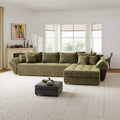 Colțar extensibil dumonde cu ladă de depozitare Loana XL Cremona Olive II 335x185 cm