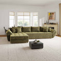 Colțar extensibil dumonde cu ladă de depozitare Loana XL Cremona Olive 335x185 cm