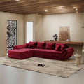 Colțar extensibil dumonde cu ladă de depozitare Loana XL Monolith Rosu 335x185 cm