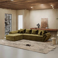 Colțar extensibil dumonde cu ladă de depozitare Loana XL Monolith Verde Olive 335x185 cm