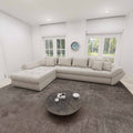 Colțar extensibil dumonde cu ladă de depozitare Loana XL Monte Bej 335x185 cm