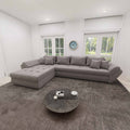Colțar extensibil dumonde cu ladă de depozitare Loana XL Monte Gri 16 335x185 cm