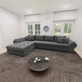Colțar extensibil dumonde cu ladă de depozitare Loana XL Monte Gri 90 335x185 cm