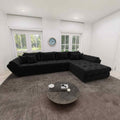 Colțar extensibil dumonde cu ladă de depozitare Loana XL Monte Negru II 335x185 cm