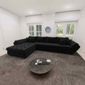 Colțar extensibil dumonde cu ladă de depozitare Loana XL Monte Negru 335x185 cm
