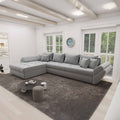 Colțar extensibil dumonde cu ladă de depozitare Loana XL Quelle Gri 83 335x185 cm