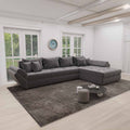 Colțar extensibil dumonde cu ladă de depozitare Loana XL Quelle Gri 92 II 335x185 cm