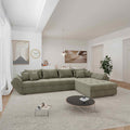 Colțar extensibil dumonde cu ladă de depozitare Loana XL Tilia Verde Olive II 335x185 cm