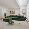 Colțar extensibil dumonde cu ladă de depozitare Loana XL Tilia Verde 335x185 cm